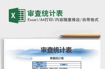 2021年審查統(tǒng)計表