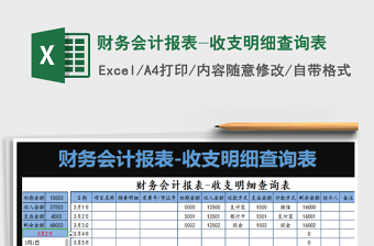 2021年財(cái)務(wù)會(huì)計(jì)報(bào)表-收支明細(xì)查詢表