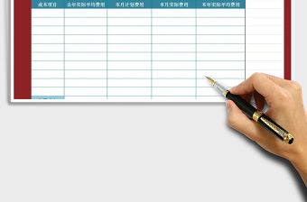 2022年生產成本預算表免費下載