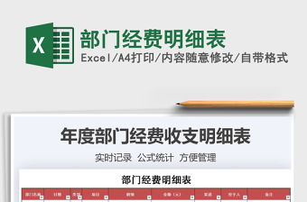 2021年部門經費明細表