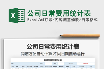 2021年公司日常費用統(tǒng)計表