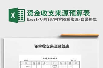 2021年資金收支來源預算表