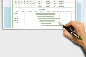 2021年工程进度计划甘特图表