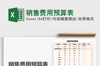 2021年銷售費用預(yù)算表