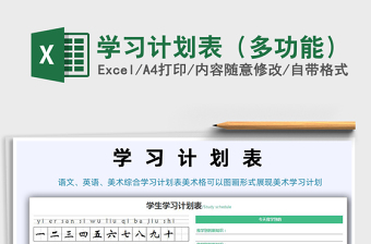 2021年學(xué)習(xí)計劃表（多功能）