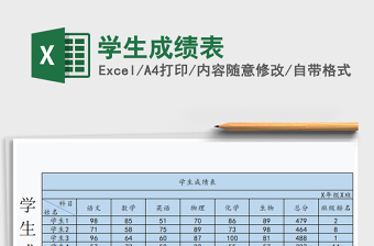 2021年學(xué)生成績(jī)表