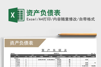 2022年資產負債表免費下載