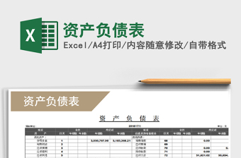 2022年資產(chǎn)負(fù)債表免費(fèi)下載