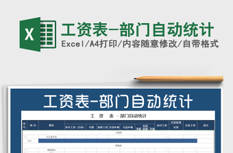 2022年工資表-部門自動統(tǒng)計