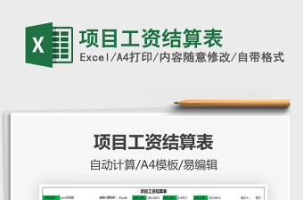 2021年項目工資結(jié)算表