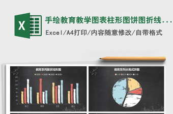2021年手繪教育教學(xué)圖表柱形圖餅圖折線圖