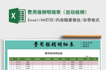 2022年費(fèi)用報銷明細(xì)表（自動核銷）