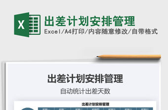 2021年出差計(jì)劃安排管理