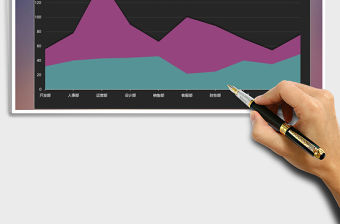 2022年面積圖對(duì)比通用圖表模板免費(fèi)下載