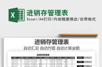 2021年進(jìn)銷(xiāo)存管理表