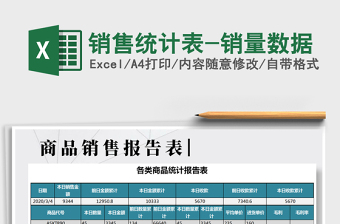 2021年銷售統(tǒng)計表-銷量數據