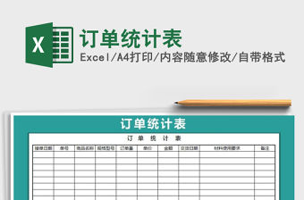 2022年訂單統計表免費下載