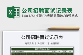 2021年公司招聘面試記錄表