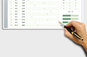 2021年工裝尺碼自動(dòng)統(tǒng)計(jì)表