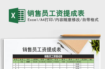 2022年銷售員工資提成表