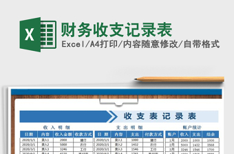 2022个人月收支记录表