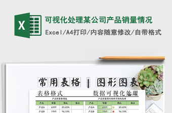 2022年可視化處理某公司產品銷量情況免費下載