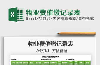 2021年物業(yè)費(fèi)催繳記錄表