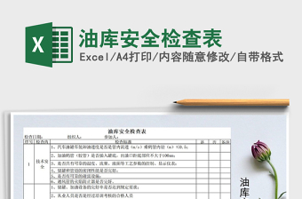 2022年油庫(kù)安全檢查表