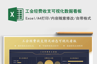 2021年工會(huì)經(jīng)費(fèi)收支可視化數(shù)據(jù)看板