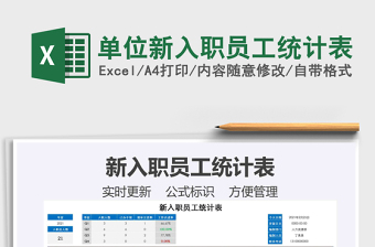 2021年單位新入職員工統(tǒng)計(jì)表