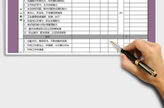 2021年公司員工績效考核表（自動計算）免費下載