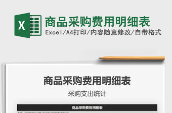 2021年商品采購費(fèi)用明細(xì)表