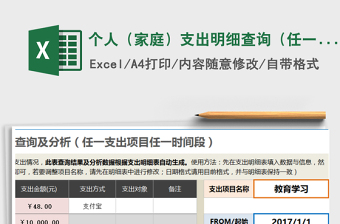 2022家庭支出明细表