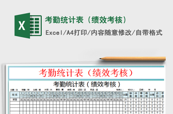2021年考勤統(tǒng)計表（績效考核）