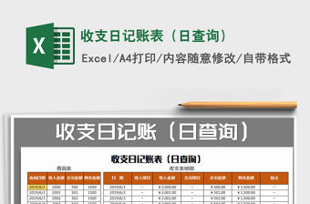 2021年收支日記賬表（日查詢）