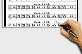 2022年工資條樣本