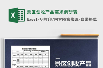 2022年景區(qū)創(chuàng)收產(chǎn)品需求調(diào)研表免費(fèi)下載