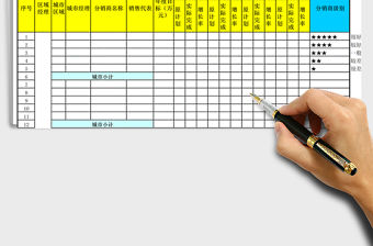 2021年區域分銷明細分析表免費下載