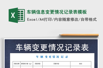 2022年車輛信息變更情況記錄表模板免費(fèi)下載