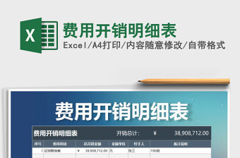 2021年費用開銷明細表免費下載