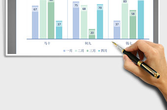 2022年水色藍(lán)系列之柱形圖免費(fèi)下載
