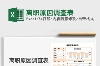 2021年離職原因調(diào)查表