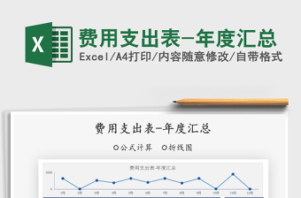 2021年費用支出表-年度匯總