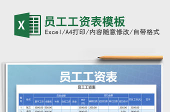 2022年員工工資表模板