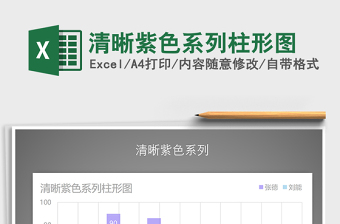 2022年清晰紫色系列柱形圖免費(fèi)下載