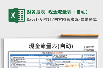 小企业现金流量表模板2022