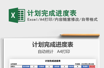 2021年計(jì)劃完成進(jìn)度表