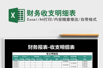 2021年財(cái)務(wù)收支明細(xì)表