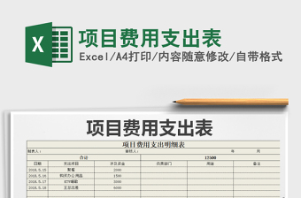 2021年項目費用支出表免費下載