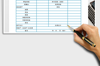 2021年資產(chǎn)負(fù)債表免費(fèi)下載